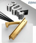 Sleek Two Pack Recessed Pocket Door Pulls With Zero Fuss Flush Mount Design And Comfortable Finger Groove For Seamless Sliding Interior Doors And Modern Home Furniture In Brushed Brass. Close-up of brushed brass pull handle.