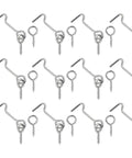 Heavy Duty 2 Inch Cabin Hook And Eye Latch 12 Pack Tough As Nails Zinc Plated Steel Hardware For Wood Gates Doors Cabinets Rust Proof Easy Install Secure Lockup With Screws arranged in two rows.