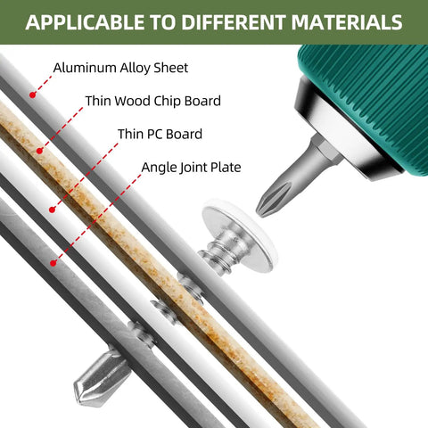 Top Shelf Quick Grip Self Drilling Screws Size Eight Length Half Inch 100 Piece Kit For metal and wood applications.