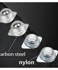 16 Pack Carbon Steel Universal Ball Caster Wheels 1/2 Inch Compact Build featuring carbon steel and nylon mounts for smooth movement.