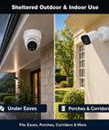 Universal Security Camera Junction Box Plastic Cable Management Box 3-Pack Fits Most Cameras Up To 4.3 Inches Dome Turret And Bullet Styles, Keeps Wires Neat And Protected For Indoor Or Outdoor Installations, under eaves and porches