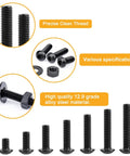Built Tough 305 Piece 1/4-20 Bolt And Nut Assortment Kit featuring black button head screws and various lengths in grade 12.9 alloy steel.