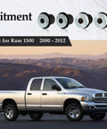 4 Piece Steering Rack And Pinion Mount Bushing Kit For Dodge Ram 1500 2000 Through 2012 durable steel rubber construction