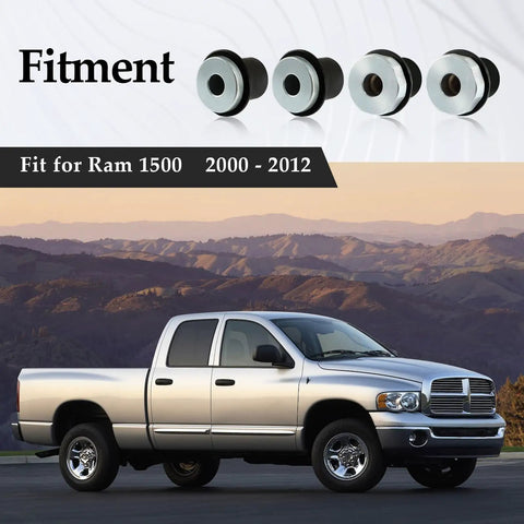 4 Piece Steering Rack And Pinion Mount Bushing Kit For Dodge Ram 1500 2000 Through 2012 durable steel rubber construction
