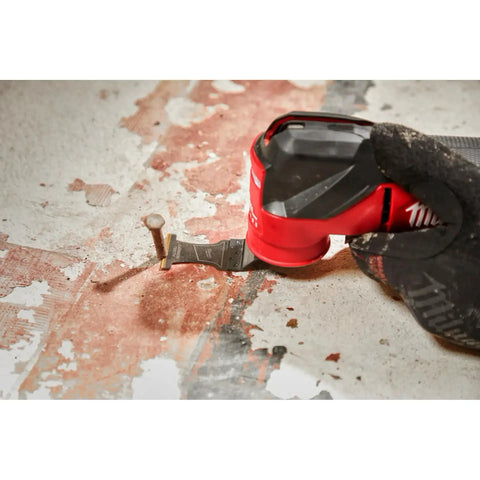 9Pc Oscillating Multi Tool Blade Kit With Slick Quick Swap Feature Rock Solid Fit For Heavy Duty Cutting And Home Scraping Projects on floor.
