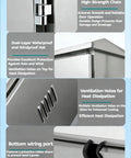 Heavy Duty Stainless Steel EV Charger Cover And Outdoor Wall Enclosure features high-strength chain and waterproof design.
