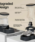 Automatic Pet Water Dispenser Gravity Fed Stainless Steel Bowl 1 Gallon Large Capacity Waterer BPA Free design features