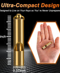 Image showing Brass Emergency Whistle 2 Pack With Tangle Free Lanyard Pealess Storm Resistant 120dB Lifesaver Survival Whistle size