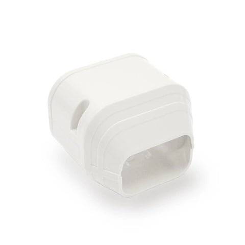 White wall entry cap for 3 Inch PVC Line Set Cover Kit 11.3 Feet Tubing Cover For Mini Split Central Air Conditioner And Heat Pump