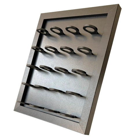 Premium Golf Ball Display Case for Wall Mount or Free Standing Setup Black Wood Frame Holds Up to 20 Logo Balls