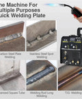 Close-up of welding results using Powerful 250A MIG MMA TIG Gasless Welder 3 In 1 220V Welding Machine With Intelligent Adjustment IGBT Inverter.