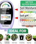 2 In 1 Soil Moisture And PH Meter Tester For Plants And Lawn Garden And Farm Indoor Outdoor Use Dual Screen Soil Tester With Accurate Readouts Say Goodbye To Guesswork Watering Grape Purple, front view