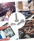 Pack Of Two Stainless Steel Retractable Spring Plungers With Knurled Handle Indexing Pin Lockout Pin For Rolling Toolboxes And Shop Equipment No Fuss Installation Hella Durable Build shown in various workshop settings.