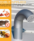 2 Inch Vent Pipe Cover Kit With PVC Termination Caps And 304 Stainless Steel Mesh Screens Exhaust End Caps displayed outdoors