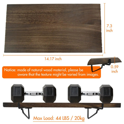 Two Pack Wooden Pegboard Shelves With Pro Grade Brackets And Thick Pegboard Hooks Durable Tool Organizer System For Garage.