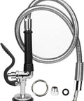 Heavy Duty Pre Rinse Hose With Spray Valve 44 Inch Flexible Stainless Steel Hose And Sprayer Nozzle Head Replacement Kit