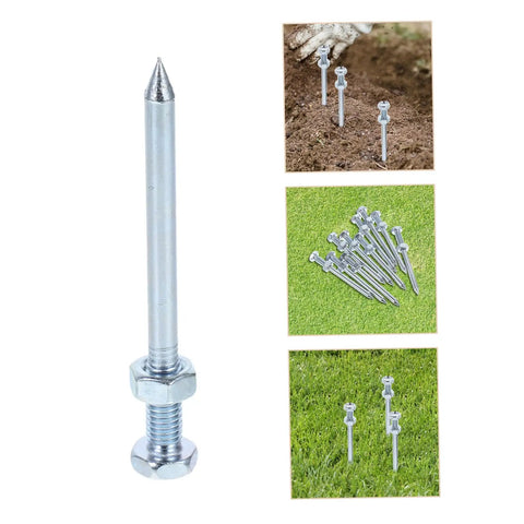 Heavy Duty Lawn Aerator Shoes With Metal Spikes For Deep Soil Aeration And Lawn Health; close-up of individual 7 cm spike.