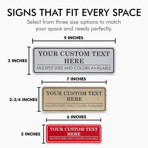 Custom Plastic Wall And Door Sign Personalized Text For Home Office Business And Property Use No Fuss Easy To Install