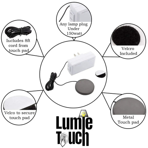 Touch Pad Lamp Dimmer Switch With Three Levels Of Brightness For Table Floor And Desk Lamps No Fuss Plug In Cord Lighting Control Easy Install And Mood Lighting