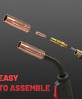 Premium 10ft MIG Welding Gun 180A With Extra Tips Fits Titanium Unlimited 200 And Mig 140/170 Pro K530 Style parts, easy to assemble components.