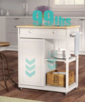 Kitchen island with One Inch Tiny Caster Wheels Set Four Heavy Duty Swivel Plate Casters With Brakes, 99 lbs load capacity