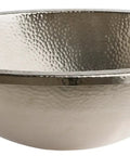 Edison Dual Mount Oval Bathroom Sink in Hammered Nickel Finish, Handcrafted Vanity Sink With Flexible Rim Design For Modern Bath
