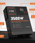 All In One 3500W Pure Sine Wave Inverter Charger With 48V Dc To 120V Ac Output, Plug And Play 80A Mppt Solar Controller, detailed view of controls and panel.