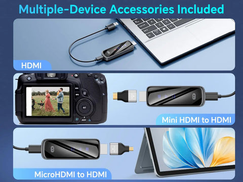 Ultra Long Range Wireless HDMI Transmitter And Receiver 4K 328 Feet Dual Band 5G And 2.4G with multiple device connections