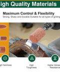 48Pcs Aluminum Oxide Mounted Grinding Stone Bits Set With One Eighth Inch Shanks used on metal with sparks flying