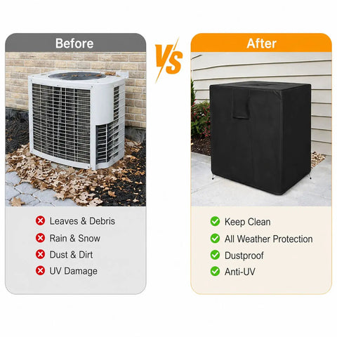 HeavyDuty Outdoor Air Conditioner Unit Cover With Slick Waterproof Oxford Fabric AllSeason Gear To Keep Your Ac Rig Crisp And Fully Shielded From Cold Snaps Year Round With Smart Easy Install Design