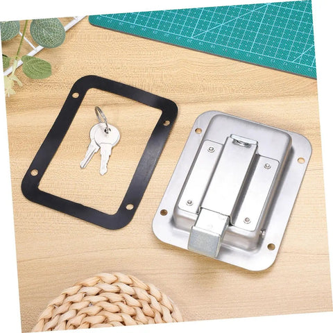 Upgrade Your Rig With Premium Stainless Steel Trailer Latch Panels And Heavy Duty Toolbox Handle Locks Secure Your Gear On Long Road Trips Perfect For Rv Doors Truck Storage And Flush Mount Setup