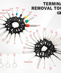 Pro Grade Terminal Removal Tool Kit 41 Pieces For Automotive, Depinning Pin Extractors and Connector Repair Tools image