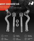 Front Inner And Outer Tie Rod End Kit Replacement For Audi A4 A5 S5 Quattro Models To Fix Uneven Tire Wear And Keep Your Steering Tight And Responsive 2017 2018 2019 2020 2021 2022 2023, steel rods and nuts