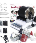 Rock Tumbler Kit For DIY Stone Polishing Complete Pro Rock Polisher With Rough Gemstones Four Polishing Grits And Dope Geology Fun
