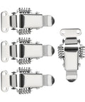 Ten Pack Stainless Steel Toggle Latches With Spring Loaded Draw Lock Clips for Luggage and Heavy Duty Cases hardware.