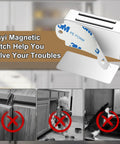 Magnetic Cabinet Door Catch 4 Pack With Dual Install Options Stick On Or Screw Mount Stainless Steel Latch with Adhesive Pad