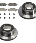 Rear Disc Brake Kit With Premium Semi Metallic Pads And Rotors For Ford F 350 Super Duty 2006 Upgrade, showing full components