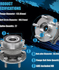 Rear Wheel Bearing Hub Assembly For Subaru Outback Forester Impreza Legacy WRX STI BRZ Crosstrek Scion FRS Toyota 86 5 Lug Wheel Bearing Replacement Drop In Ready With Durable Alloy Bearings specifications diagram