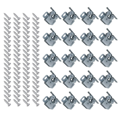 Double Roller Cabinet Lock Latch with Mounting Screws for Cupboard Doors and Drawers, durable break-resistant hardware