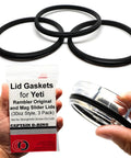 Replacement Lid Seal Gaskets For Yeti Rambler Magslider And Original Lids 30 Oz Lid Size Fits Beast Chillout Fire And Ice Hogg Mossy Oak Ozark Trail Rtic Travel Mugs Three Pack Durable Gasket Set For Leak Proof Performance, black 30 oz silicone seals