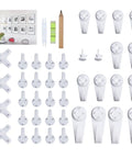 Traceless Wall Hangers 40 Piece Set Invisible Nail Hooks No Trace Picture Hangers For Drywall And Hardwall Heavy Duty Frame Mounts