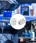 Beefy Steel Shaft Coupler For Motors And 3D Printers 4mm To 10mm, 22mm Long 16mm Diameter Encoder Joint, Heavy Duty DIY Connector Reducing Shock And Noise, Includes 8 M4 Screws, 2 Pieces on 3D printer and CNC shafts