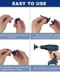 Hands demonstrating assembly of Workhorse 60 Piece 2 Inch Quick Change Sanding Discs Set With One Quarter Inch Holder For Die Grinder