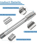 M16 X 2 Metric Hand Tap Set Pro Grade HSS High Speed Steel for precise right hand threading in metalworking projects.