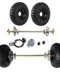 Go Kart Axle Kit 6 Inch Ready To Roll With 740mm Rear Axle, Wheels, Brake Assembly, T8F Chain, Sprocket, Master Caliper