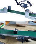 Snappy Compact Desktop Conveyor Belt With Smooth Pvc Belt And Steady 116 Rpm Drive For Zero Stress Quick Lab Friction Tests And Lightweight Workshop Moves, top view on a workspace