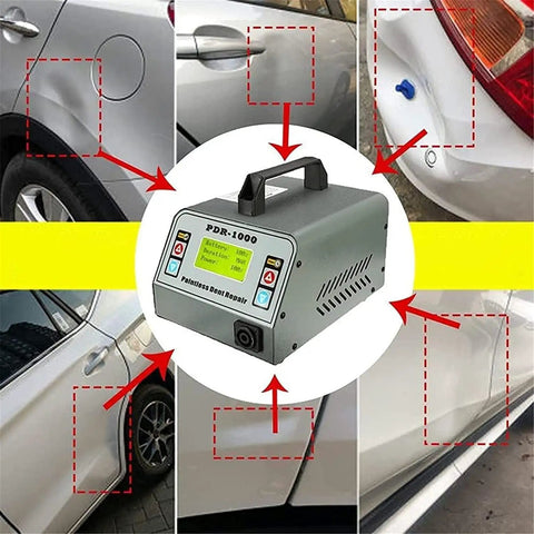 Paintless Dent Removal Kit For Cars With Induction Heater Hotbox Auto Dent Puller Tools showing dent repair on cars