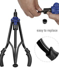 15 Inch Hand Rivet Nut Setter Kit with 79 Piece High Leverage Rivet Nut Tool Set, built tough carbon steel, close-up handle view