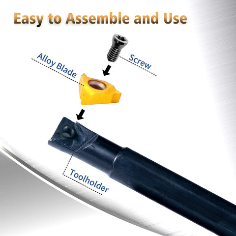 Lathe Turning Holders and Threading Tool Set With Half-Inch External SER1010H11 and Three-Eighths Inch Internal SNR0010K11 Shanks assembly diagram