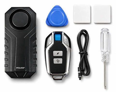 Super Loud 113dB Bike Alarm With Remote Wireless Anti Theft Vibration Sensor Waterproof Security System For Motorcycle E Bike Scooter And Trike Perfect For City Commuters Students And Riders Who Need Quick Theft Deterrence